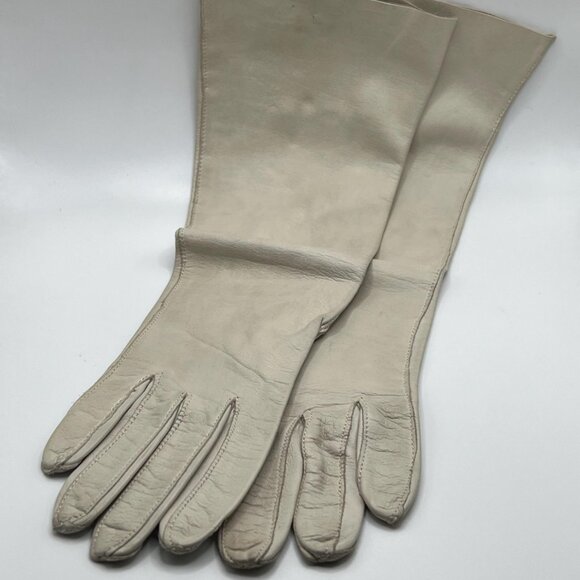 Vintage Italian white/ivory 13” opera gloves - Picture 4 of 8